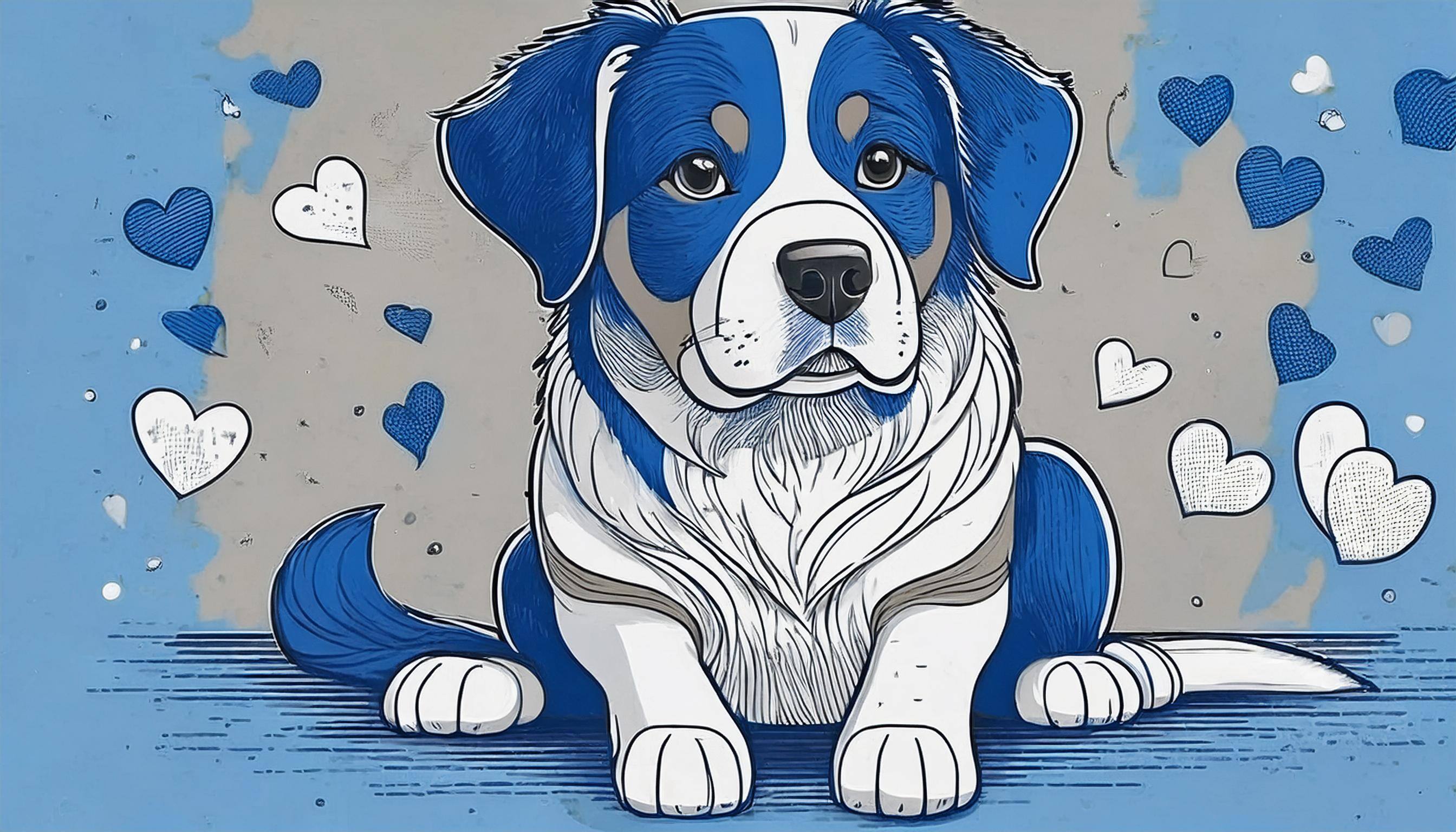 Firefly Big dog well sitting and seen from above 73993